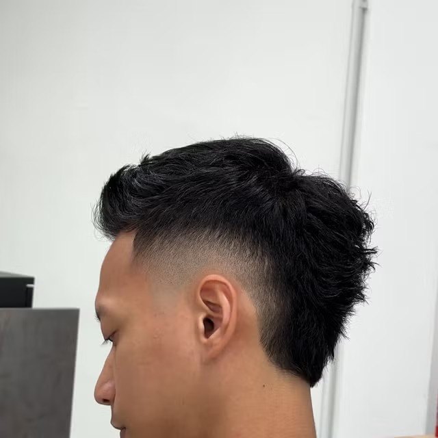 Textured cut with a skin fade